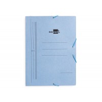 PASTA DE ELÁSTICOS LIDERPAPEL FOLIO COM ABAS AZUL