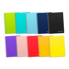 CADERNO ESPIRAL A4 CAPA DURA WITTY LIDERPAPEL 140F PAUTADO (CORES SORTIDAS)