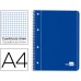 CADERNO ESPIRAL A4 CAPA AZUL 80F 80G LIDERPAPEL QUADRICULADO