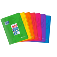 CADERNO EASYBOOK A4 OXFORD PAUTADO (CORES SORTIDAS)