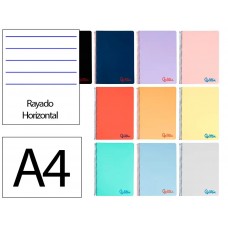 CADERNO ESPIRAL CAPA PLÁSTICA WONDER LIDERPAPEL A4 80F PAUTADO (CORES SORTIDAS)