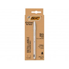 ESFEROGRÁFICA BIC CRISTAL RE'NEW (1 UNIDADE + 2 RECARGAS)