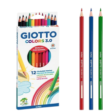 LÁPIS DE COR GIOTTO COLORS 3.0 (CX12) LÁPIS DE COR GIOTTO COLORS 3.0 (CX12)